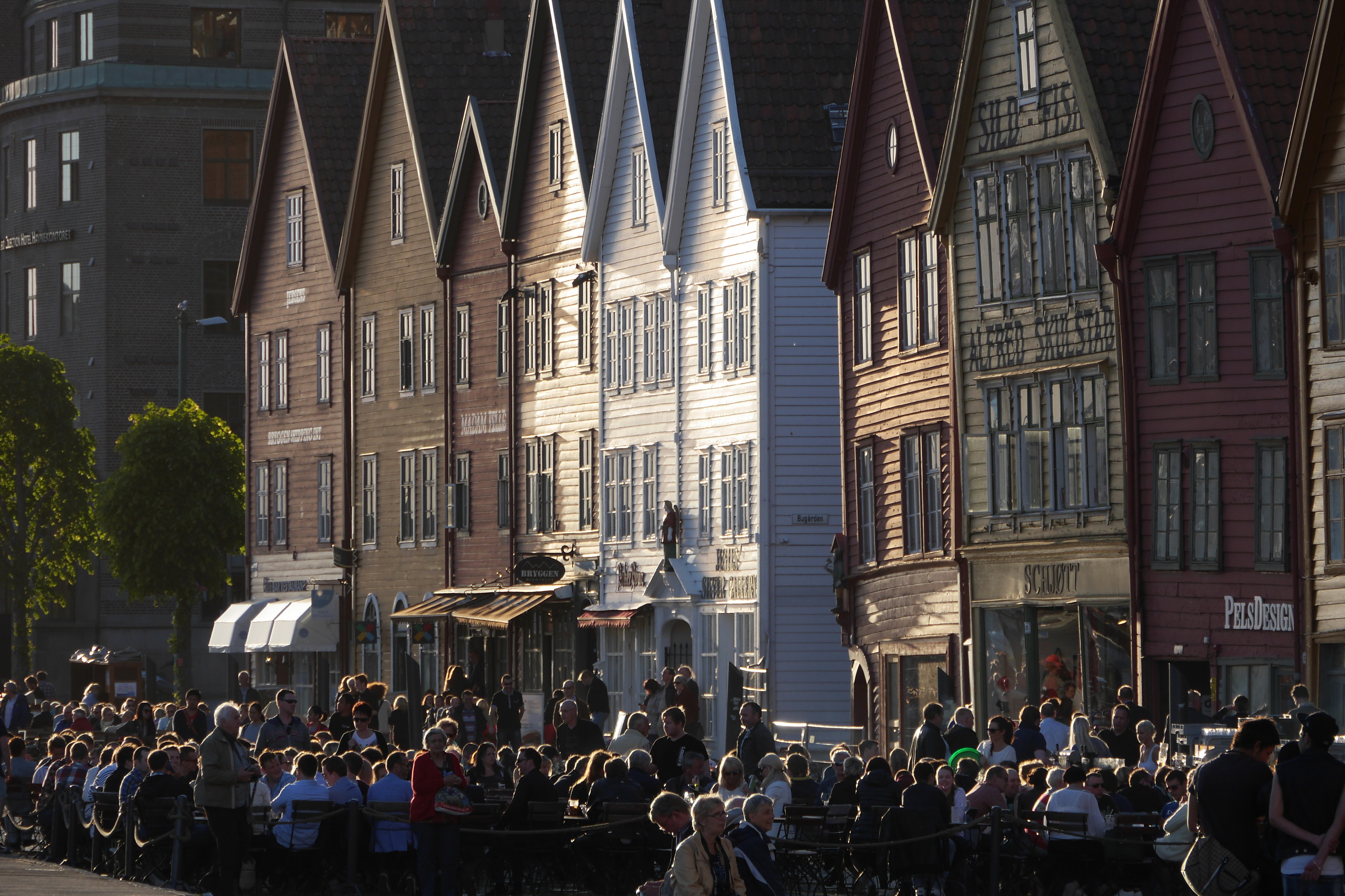 Bergen Bryggen gegen 22:00 Uhr